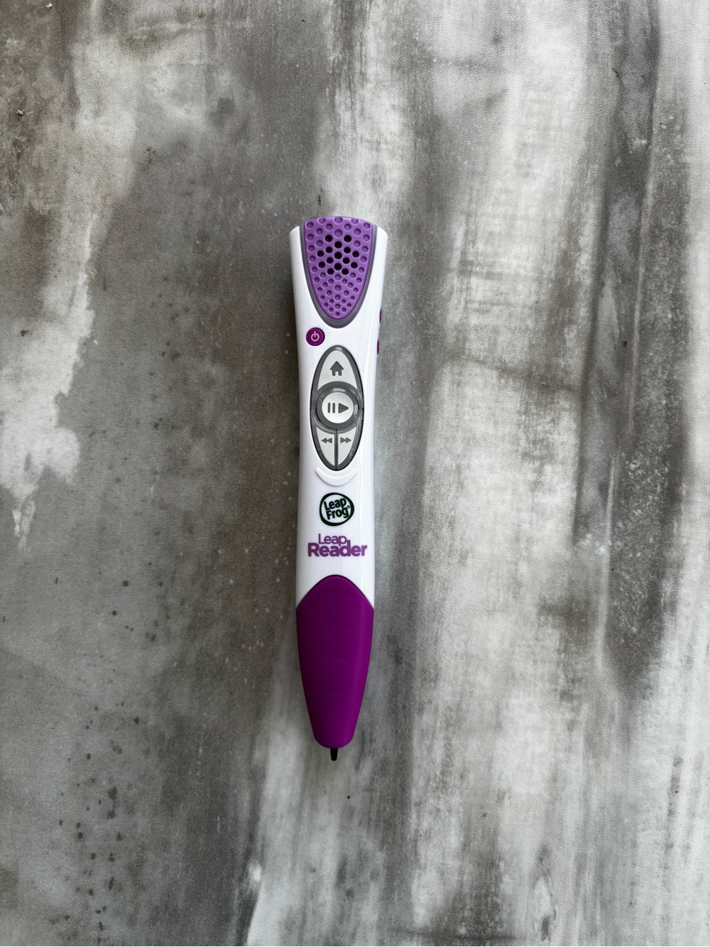 Leapfrog Leap Reader Pen #21302 Purple White Works Rechargeable Headphone Input